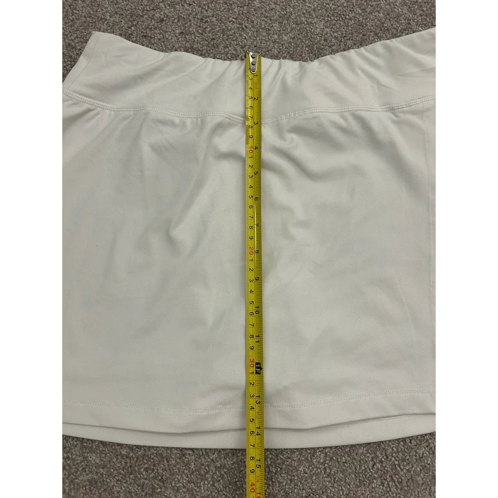 Layers Athletic Skort Womens Medium White Excellent Wrap Front Tennis Golf Skirt